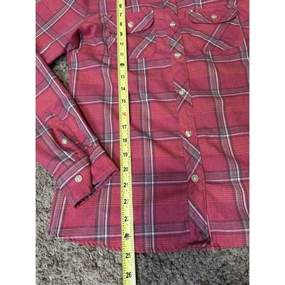 MARMOT Red Plaid Button Up Shirt Gorpcore Outdoor Hiking Western Casual SMALL - Picture 7 of 10
